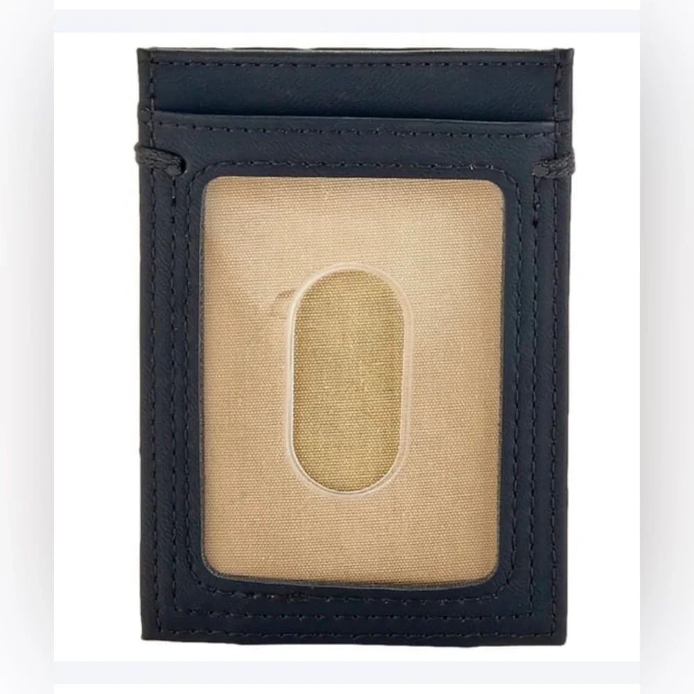 Dockers RFID Slim Magnetic Front Pocket Wallet, Black Leather